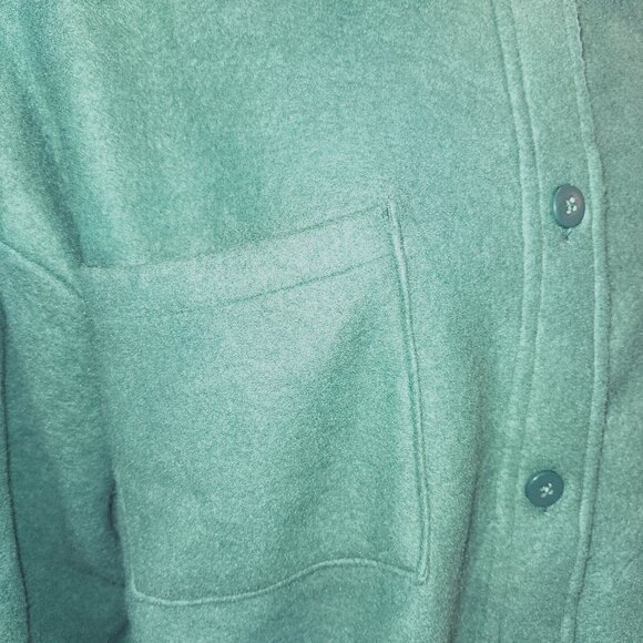 25101 Liz Claiborne Lightweight Softshell Shacket Green NWT 1X - Picture 5 of 11